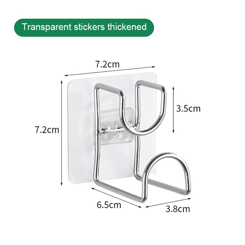 Sticky hook wall magic paste shower gel bottle hanger shampoo hand sanitizer suction wall type seamless hook: Transparent stickers