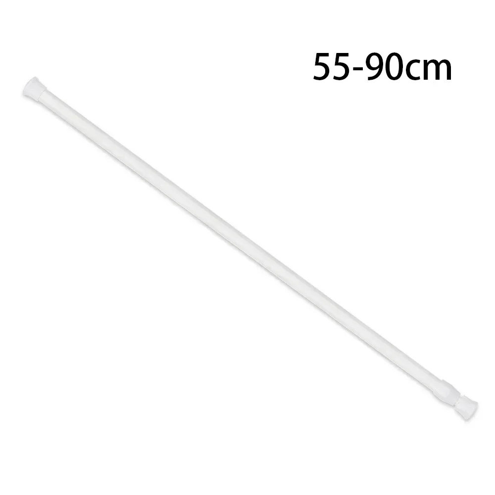 30-110cm Adjustable Metal Curtain Rod Spring Loaded Extendable Telescopic Poles for Bathroom Bar Shower No Drilling Hanging Rods: green