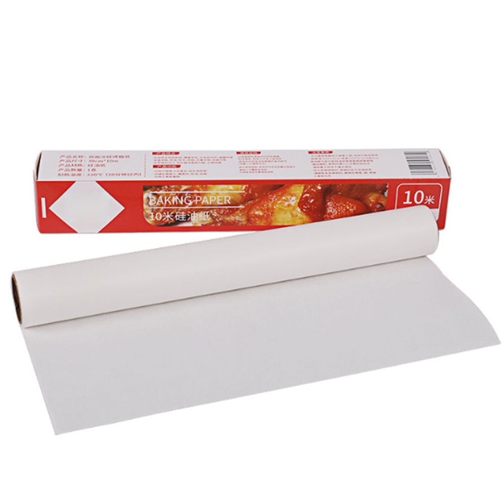 10M Non-stick Cooking Paper Baking Paper Greaseproof Oven Bakeware Baking Parchment Paper Rectangle Baking Sheets for Bakery BBQ: Default Title