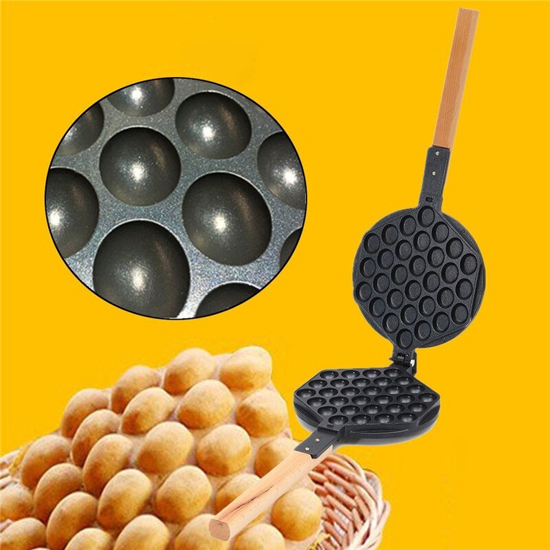 Stove Top Nonstick Hongkong Egg Puff Iron Eggettes Egg Waffle Pan Wafer Egg Makers