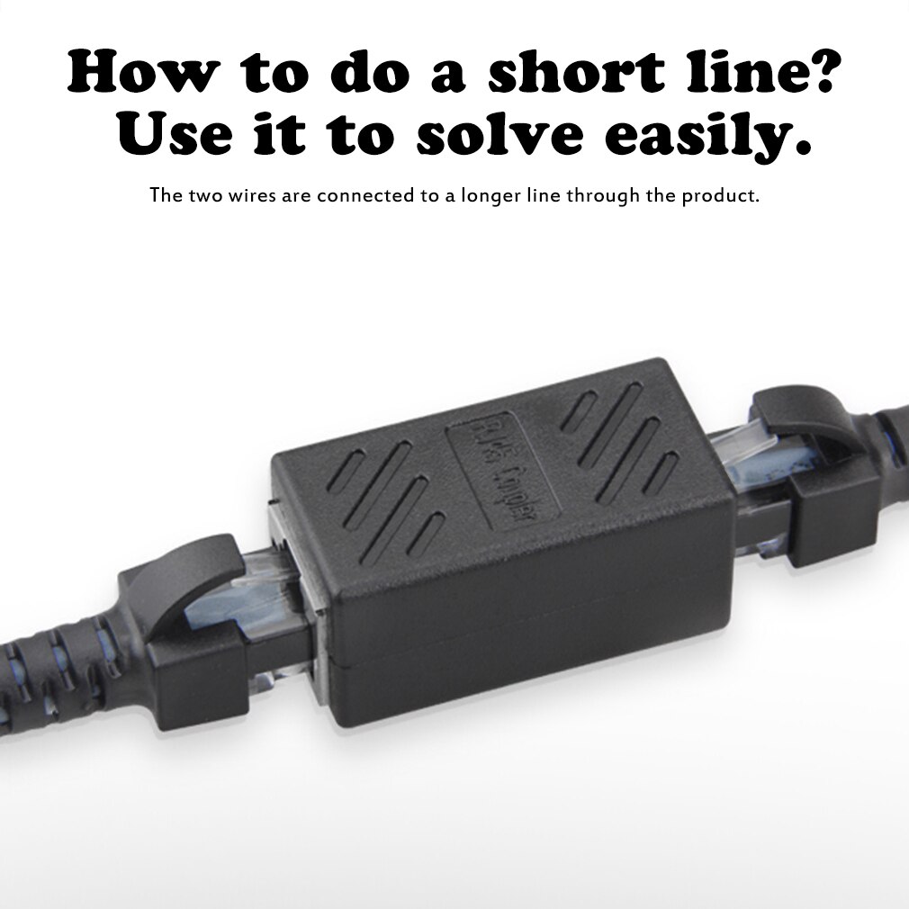 RJ45 Female to Female Network cable Connector Ethernet cable Adapter For Mini Dual RJ45 Interfaces Adapter Extender Injector