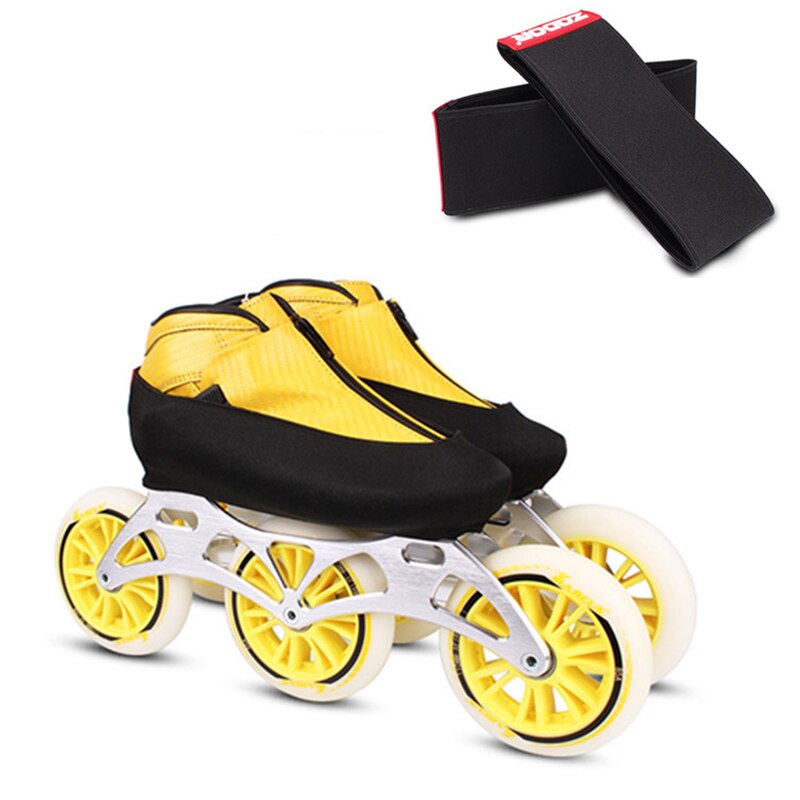 Protector de doble capa elástico para patinaje sobre hielo, Protector para patinaje de velocidad, resistente al desgaste, 1 par