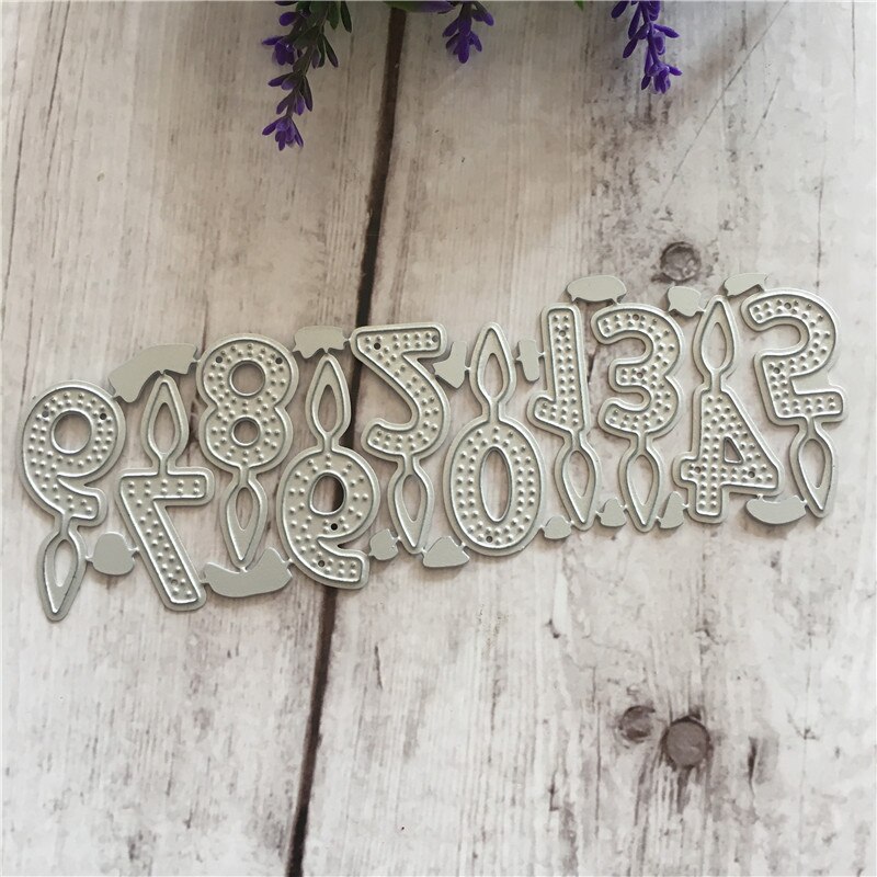 Nummer 0 ~ 9 gelukkige verjaardag kaars vuur stansen transparante stempel stansen voor diy scrapbooking decoratieve stansen