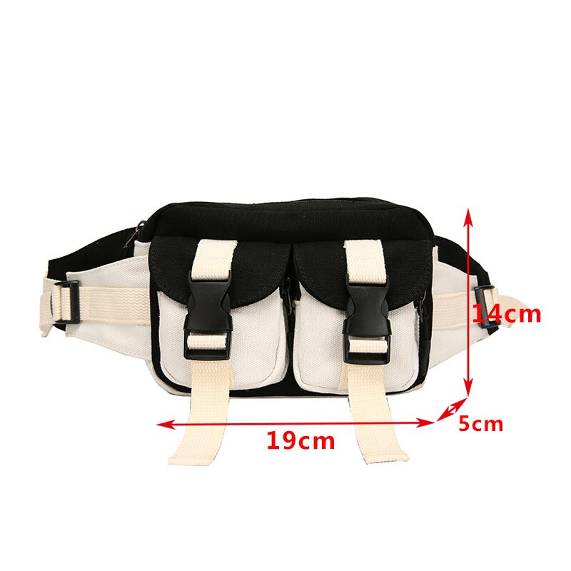 Neue Hüfte hüpfen Taille Tasche Für Frauen Taille Gürtel Taschen Koreanische Harajuku Crossbody Brust Tasche Telefon Pack Multi-tasche kontrast fanny Pack