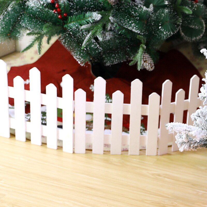 Kerst Decoratieve Houten Piket Hek Voor Miniatuur Huis Tuin/Kerstboom/Bruiloft, wit/Bruin