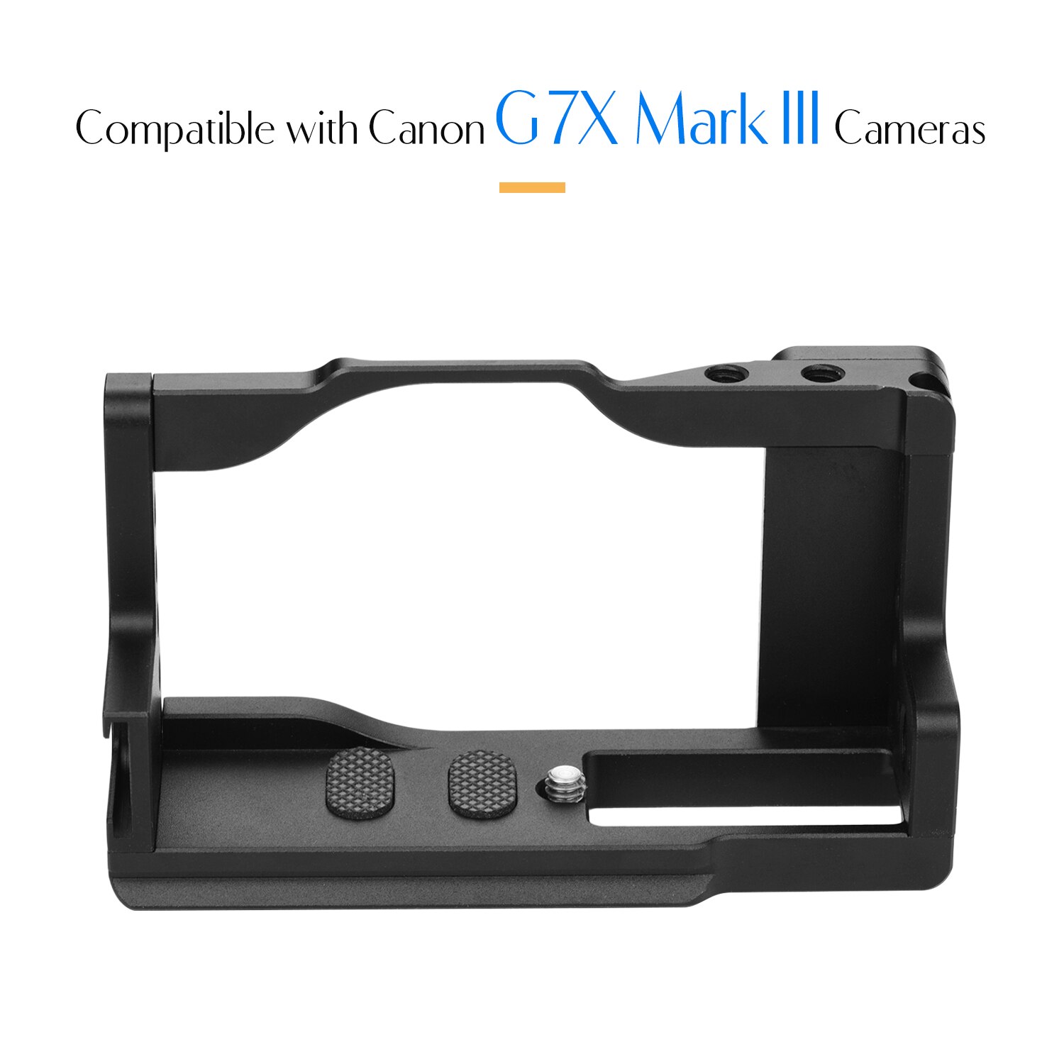 Andoer Video Accessories Camera Cage Kit Aluminum Alloy Camera Case Bracket with Holes Cold Shoe for Canon G7X Mark III Cameras