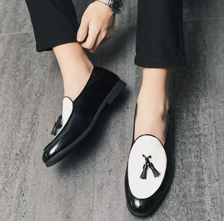 Chaussures pour hommes à la en cuir Pu moine sangle mocassins chaussures à la main décontracté formel chaussure d'affaires Zapatos De Hombre 4M937