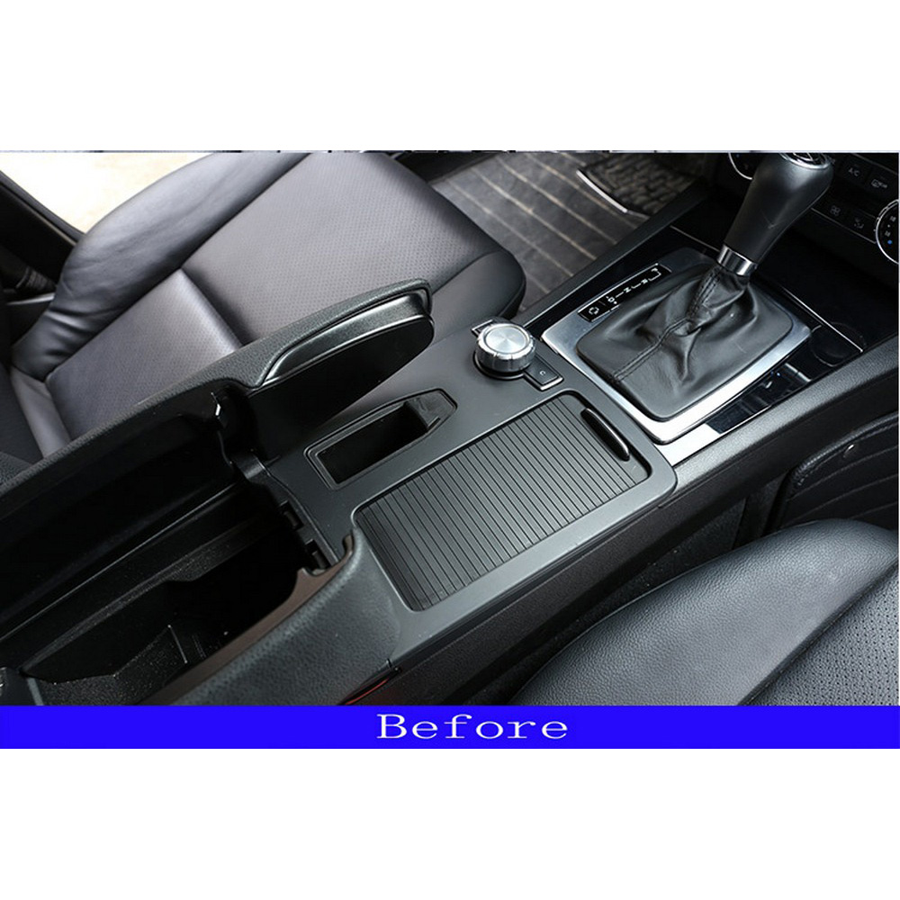 Para Mercedes Benz clase C W204 E clase W212 , Panel de consola central, portavasos, cubierta de marco, pegatina embellecedora