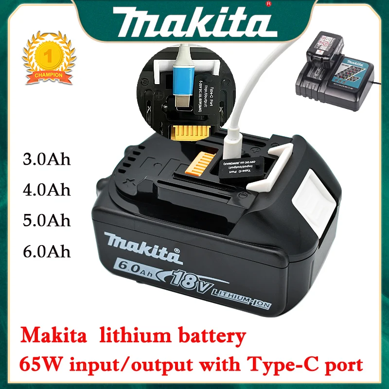 Akumulator Makita 18V 6.0Ah typu C Akumulator litowy 18V Wiertarka Akumulatory zamienne BL1860 BL1830 BL1850 BL1860B