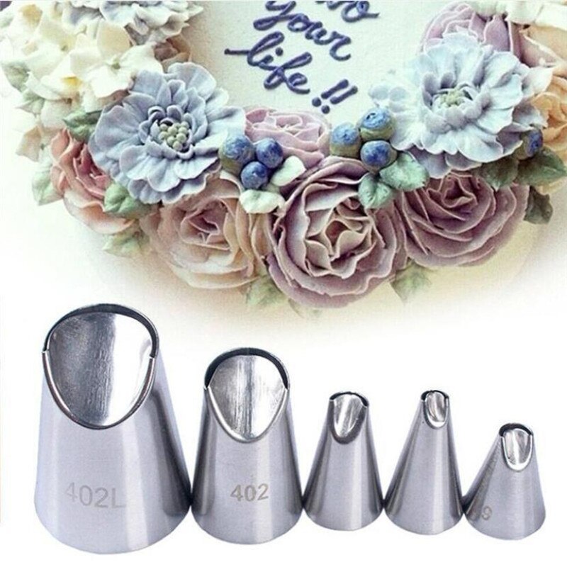 5 Stk/set Chrysant Nozzle Icing Piping Pastry Nozzles Tip Keuken Gadget Bakken Accessoires Maken Cake Decoratie Tool
