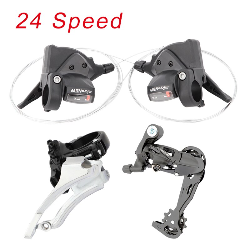 MicroNEW-desviador delantero para bicicleta de montaña, 3 velocidades, 21/24/27S, 30 velocidades, 33 velocidades: 24 Speed MTB Set