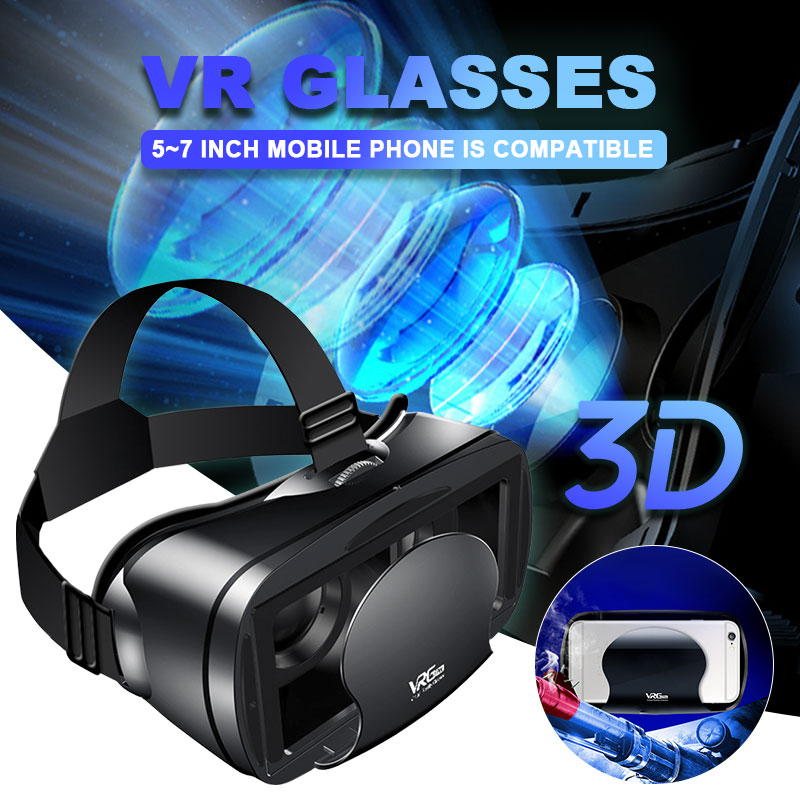 Vrg Pro Meeslepende 3D Vr Bril Voor Telefoon 5-7 Inch Virtual Reality Full Screen Visuele 120 ° Brede-Hoek Voor Android Apple Ios