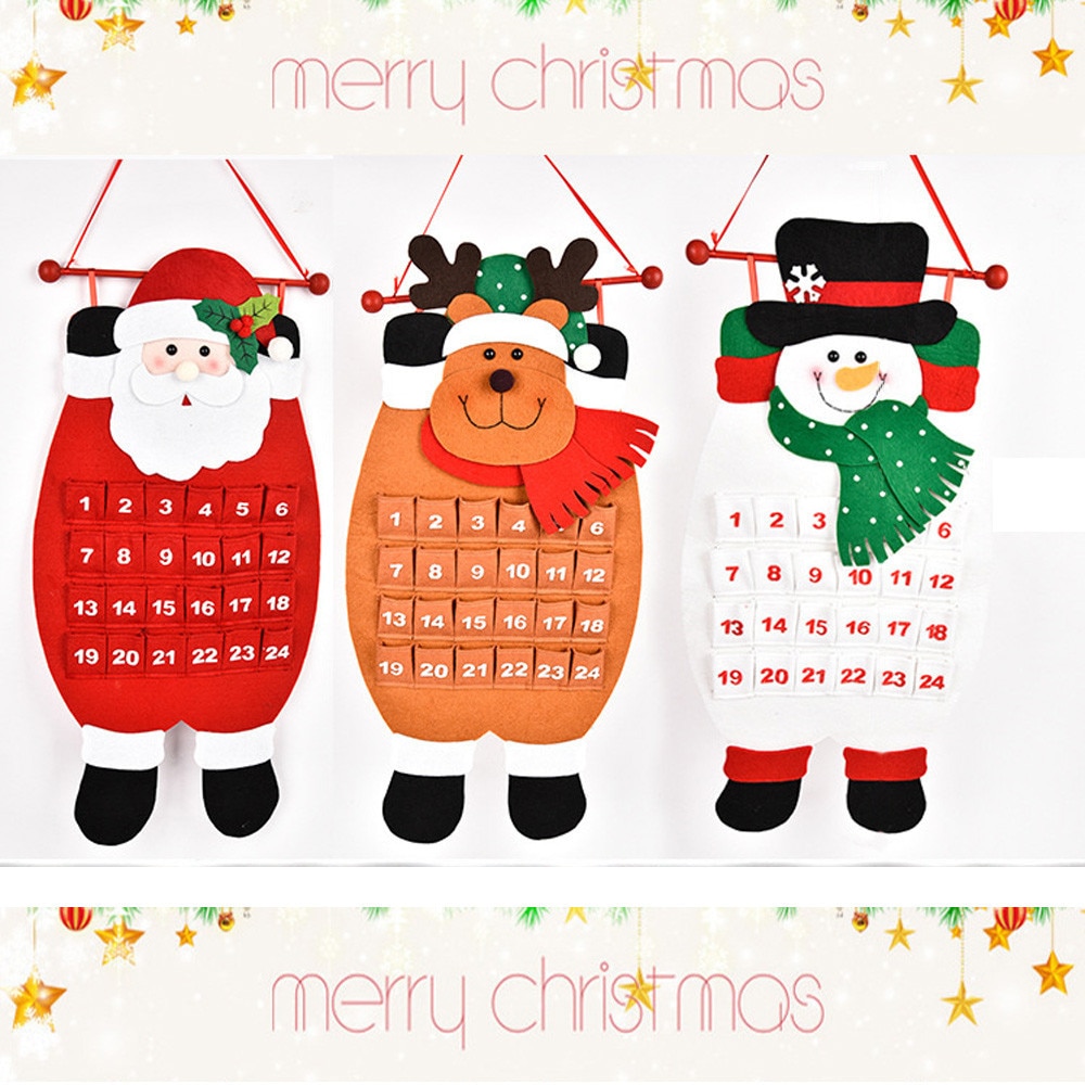 Christmas Old Man Snow Man Deer Calendar Advent Co Grandado