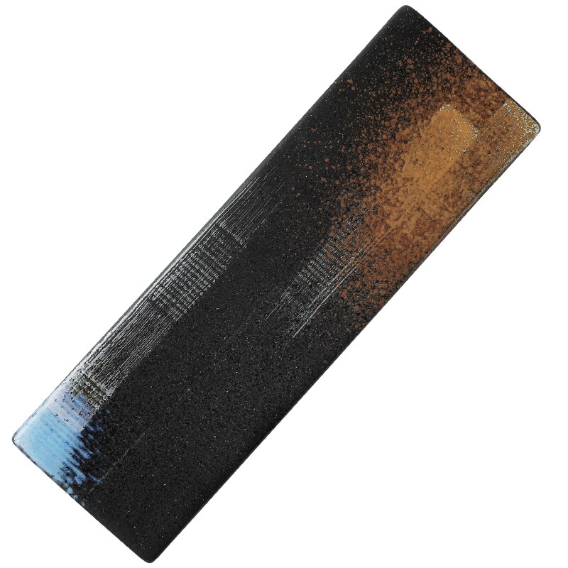 Rectangular sushi dish sashimi plate cold dish flat plate Japanese ceramic dish vintage restaurant strip plate