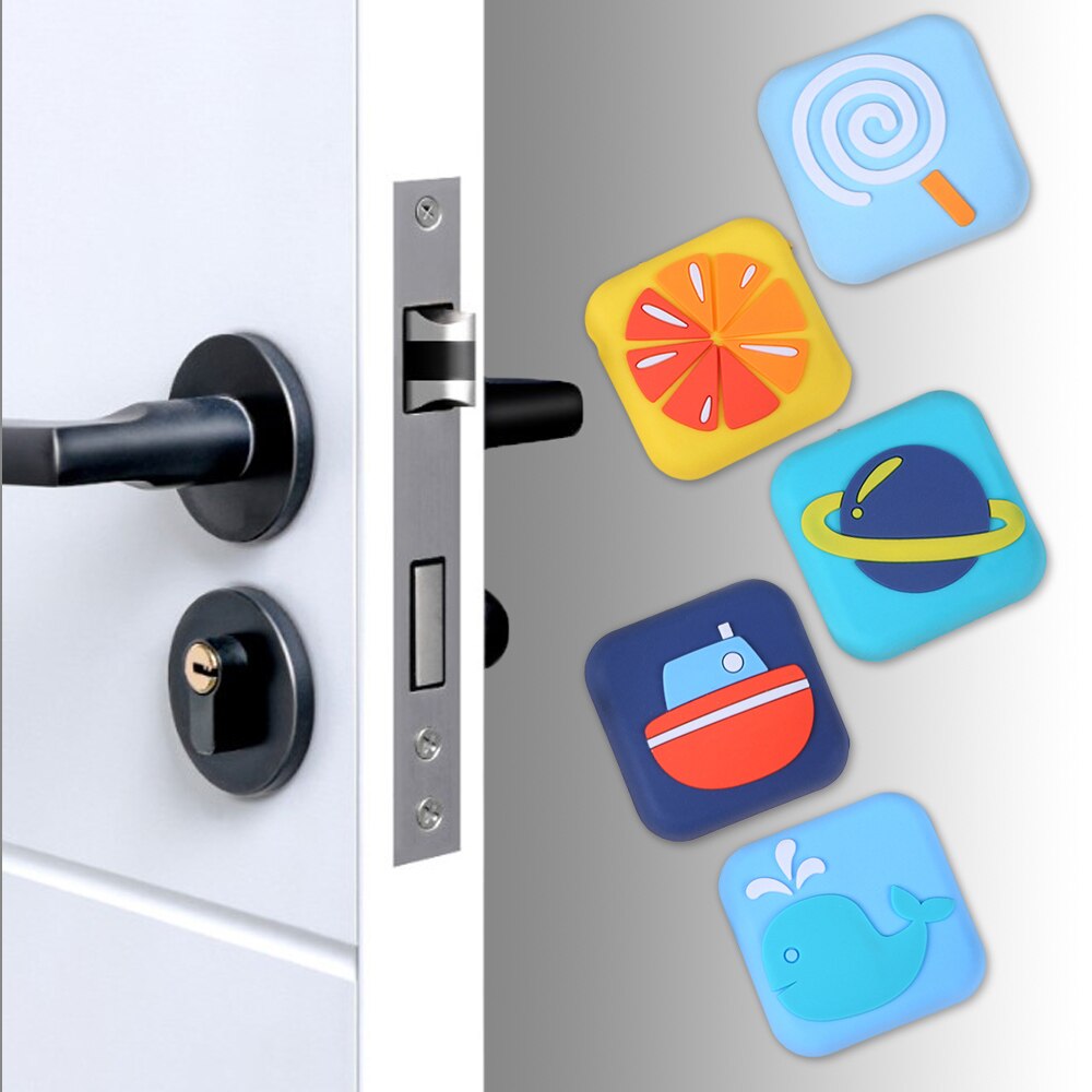 1 PC Silicone Wall Protector Door Handle Bumper Guard Stopper Self Adhesive Rubber Round Door Crash Pad Anti-slip Sticker