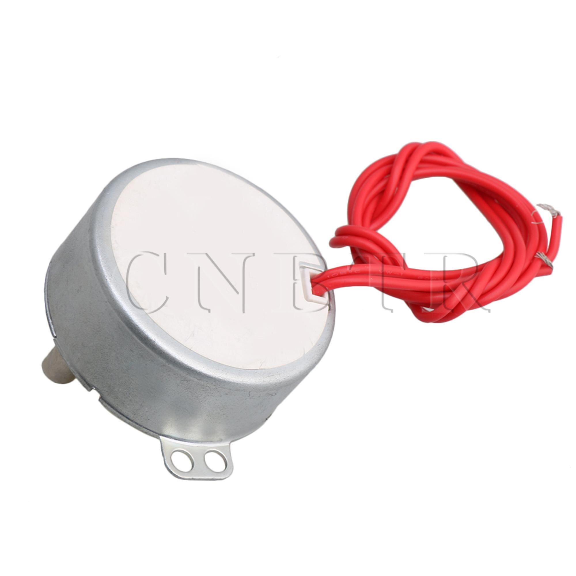 CNBTR Zilveren Metalen AC24V Draaitafel Flat Shaft Synchrone Motor 0.9-1 rpm 12KGF. CM Koppel DIY Machine Accessoire