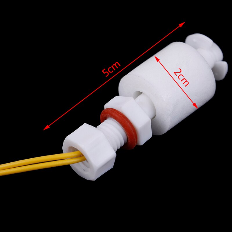 Interruptor de bola flotante DC 220V PP Sensor de nivel de agua líquida interruptor de flotador Horizontal Down 0.5A