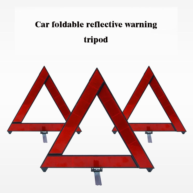 Car Tripod Warning Sign Car Emergency Tool Folded Stop Sign Reflector Auto Breakdown Repair Tripod Emergency Warning Triangle