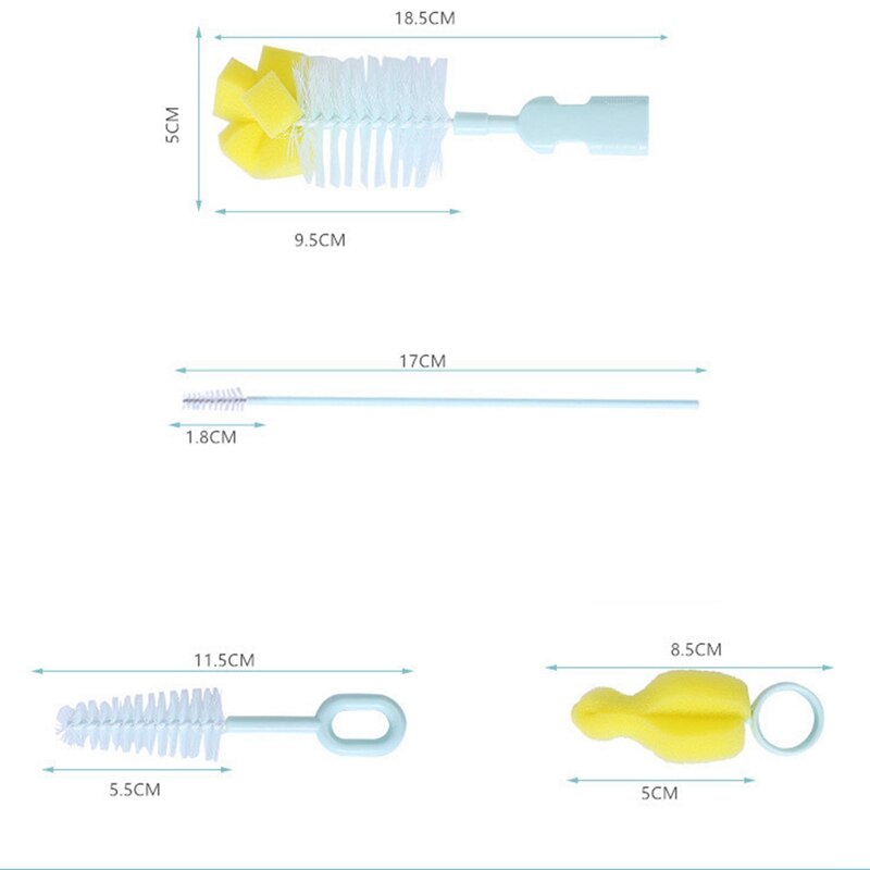 Biberon Brush Tettarelle Da Biberon Pennello Combinazione Bottiglia di Alimentazione Set di Pulizia