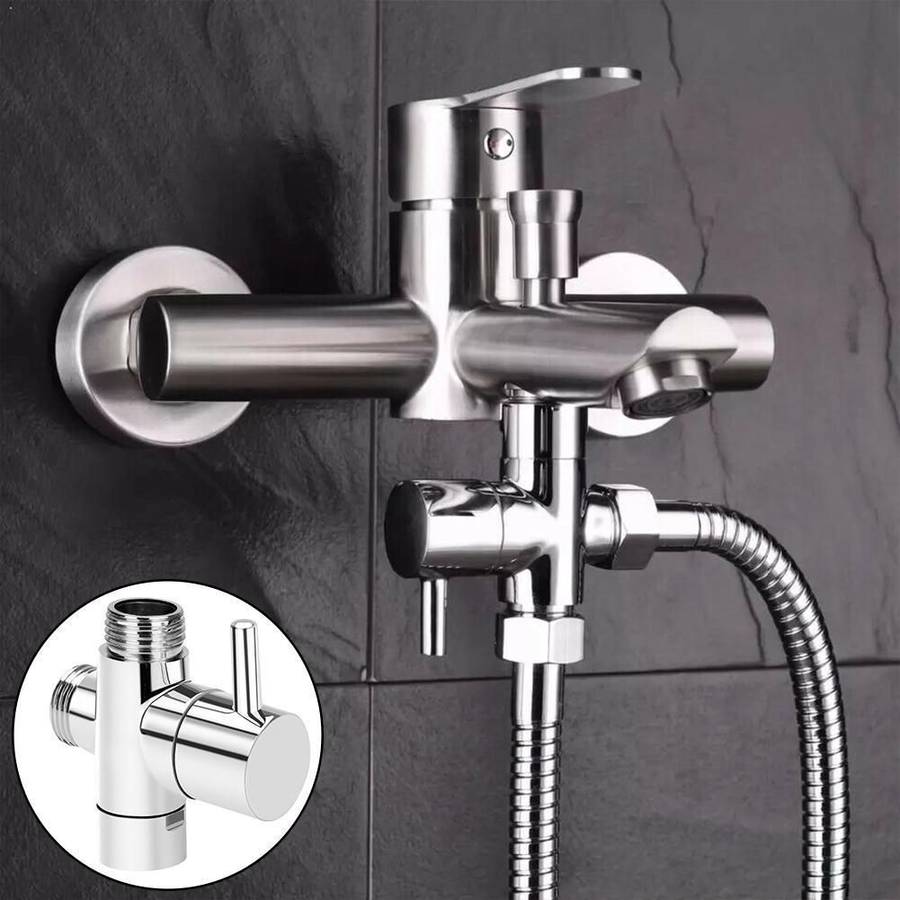 1pc 3- vejs t-adapter messing  g1/2 "tee-stik med omskifter bidet til badeventilsprøjte toilet bruser brusebad lukket hoved  e0 l 4