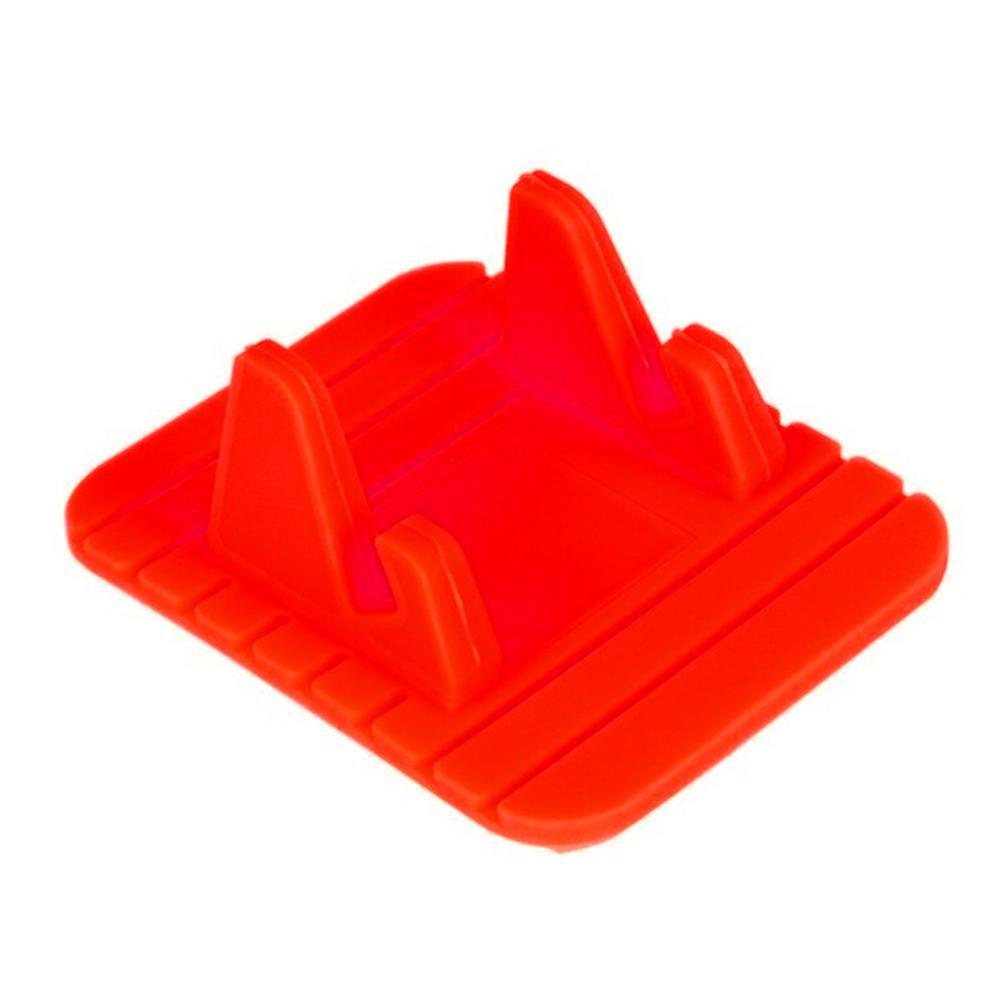 Bilfäste telefonstativ fäste bil instrumentbräda halkfri kuddhållare silikon huawei telefonhållare bil mobil för iphone matta xiao  b8 d 3: Röd