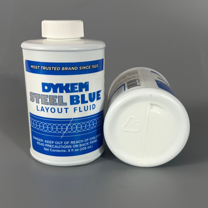 DYKEM Steel Blue Layout Fluid 80400 80496 Fast Drying Non-Glare Machinist Marking Paint for Precision Scribing Defect Detection