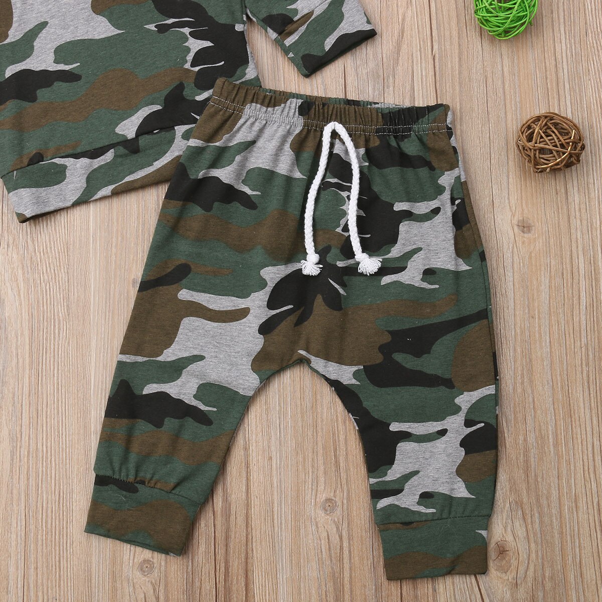 Nyfødte børn baby drenge tøj kostume camouflage toppe t shirt bukser outfit sæt