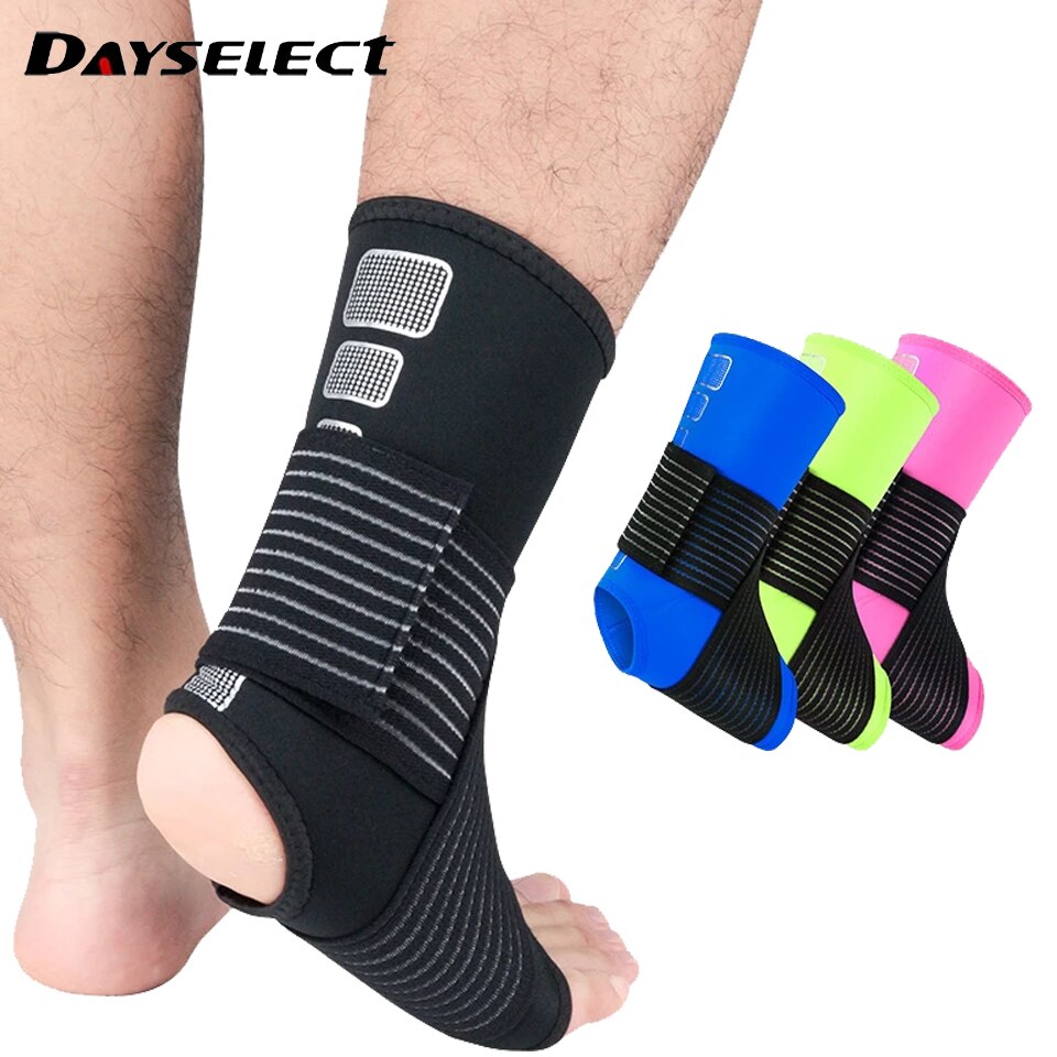 1pcs Elastic Ankle Support Brace for Basketball Sprain Prevention Adjustable Sports Compression Bandage Ankle Guard