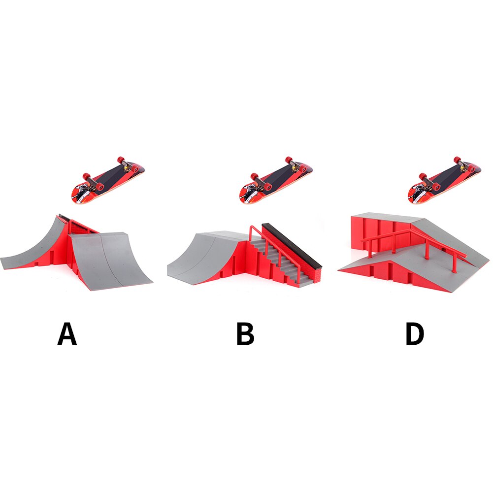 Finger Skateboard Park Set - DIY Training Ramp - Indoor Extreme Sports Toy - Plastic