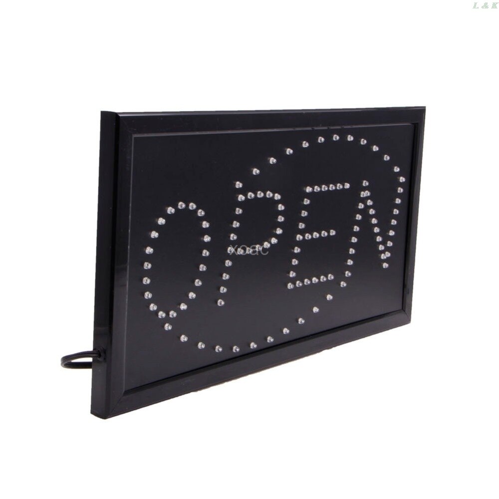 LED de neón para correr con movimiento animado brillante, señal abierta con interruptor, enchufe de EE. UU. M04,
