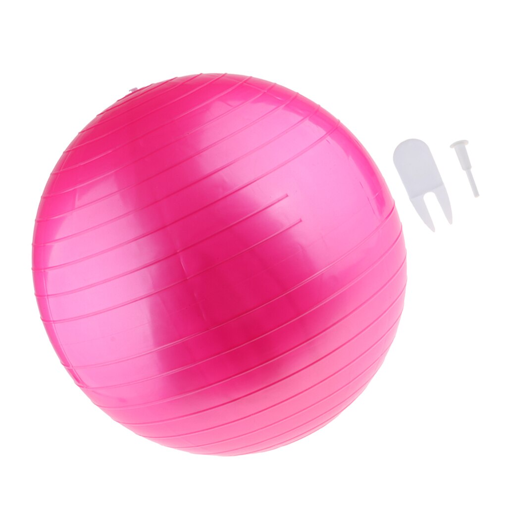 Anti-burst Yoga Ball Exercise Equipment for Workout Program at Gym, Home,Travel, Office: Pink 45cm