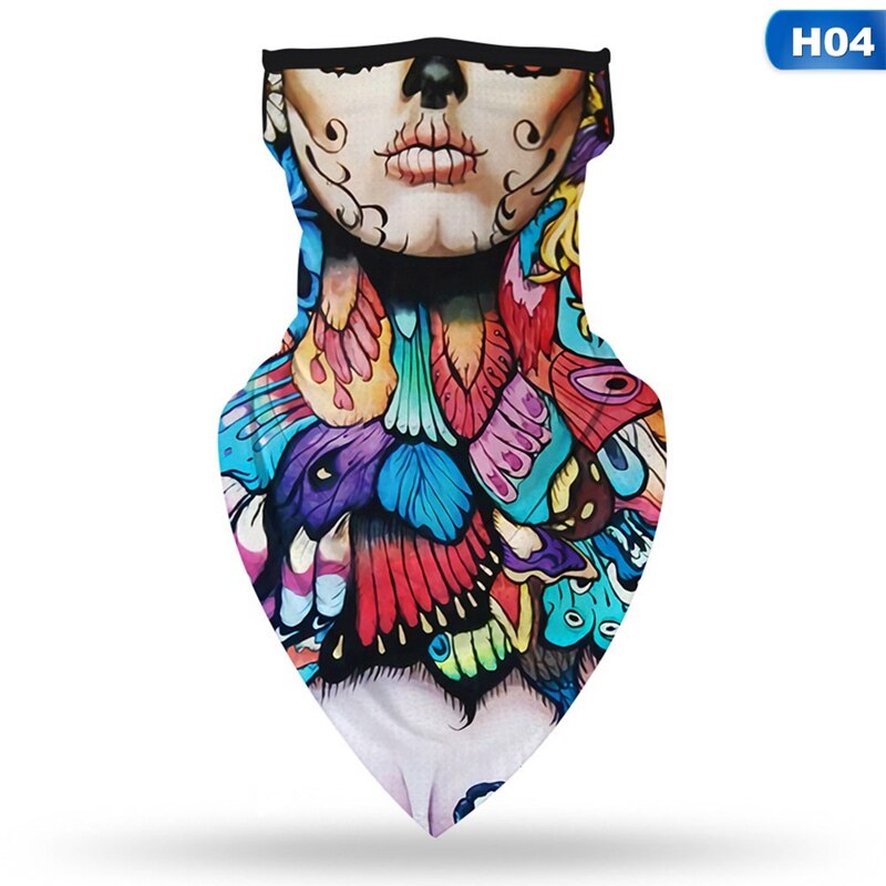 Halloween Party 3D Print Balaclava Magic Scarf Balaclava Outdoor Cycling Driving Bandana Fishing Hiking Face Mask Neck Cover: H04