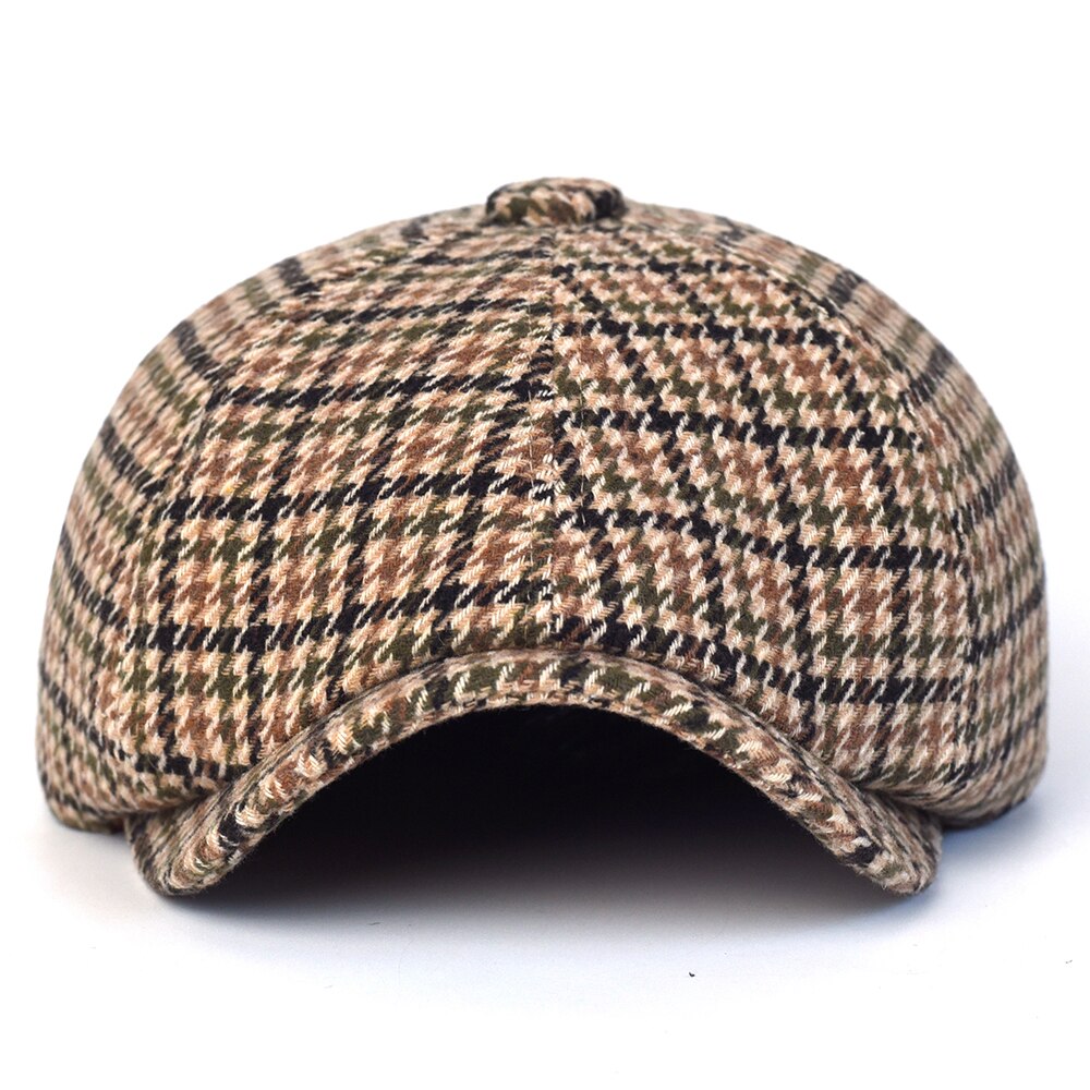 Herfst Winter Plaid Krantenverkoper Ivy Caps Casual Baret Hoeden Engeland Gatsby Retro Hoed Driver Platte Pet