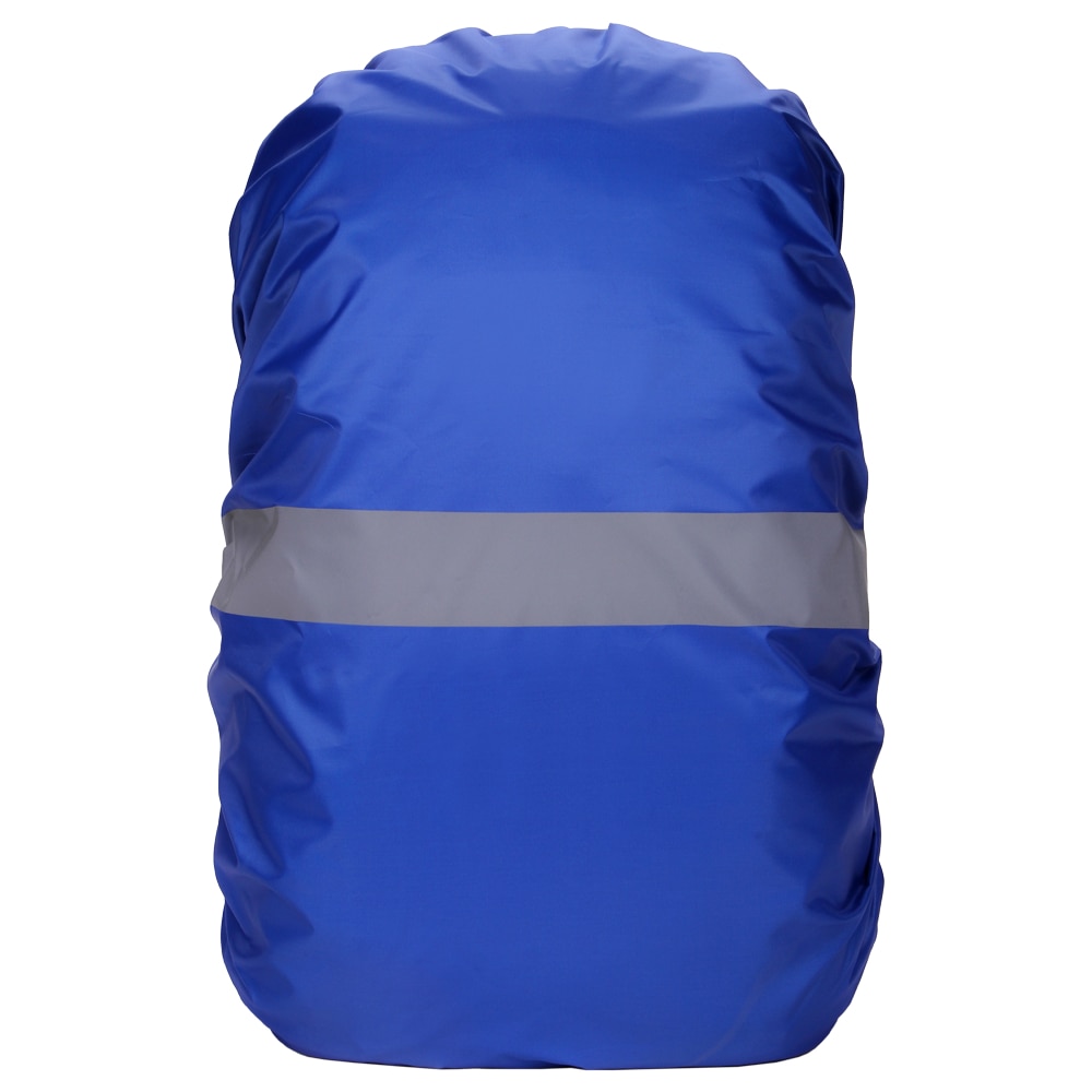 Waterdichte tas voor dames en heren, regenhoes, rugzakhoes met reflecterende strip voor fietsen, kamperen, wandelen en bergbeklimmen, blauw