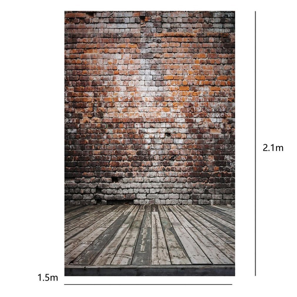1.5*2.1M Photography Studio Vintage Brick Wall Backdrop Seamless Surface Without Reflective Foldable Photo Background Cloth