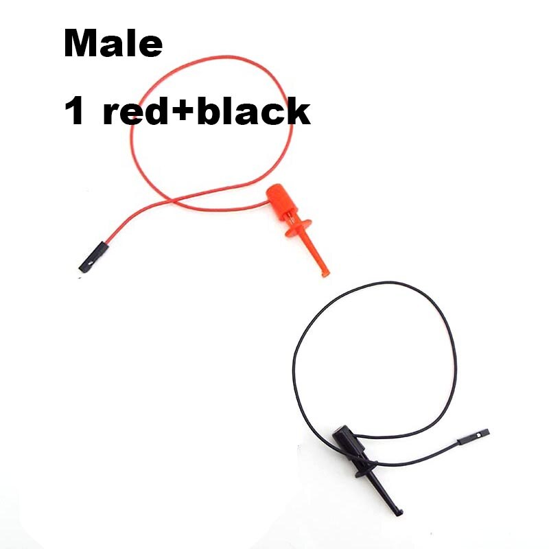 Probe Test Clamp Line Kit Hook Clip for Electronic Testing Grabber Round Crocodile Electric Logic Analyzer Cable Gripper: type 2-male