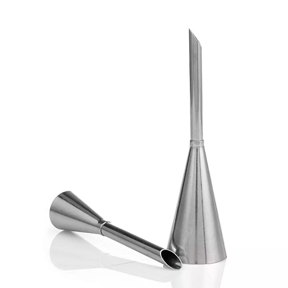 2pcs/set Cake Puff Tip Pastry Cream Stainless Steel Nozzle Decorative Baking Piping Nozzle Pipe DIY Home Kitchen Tools
