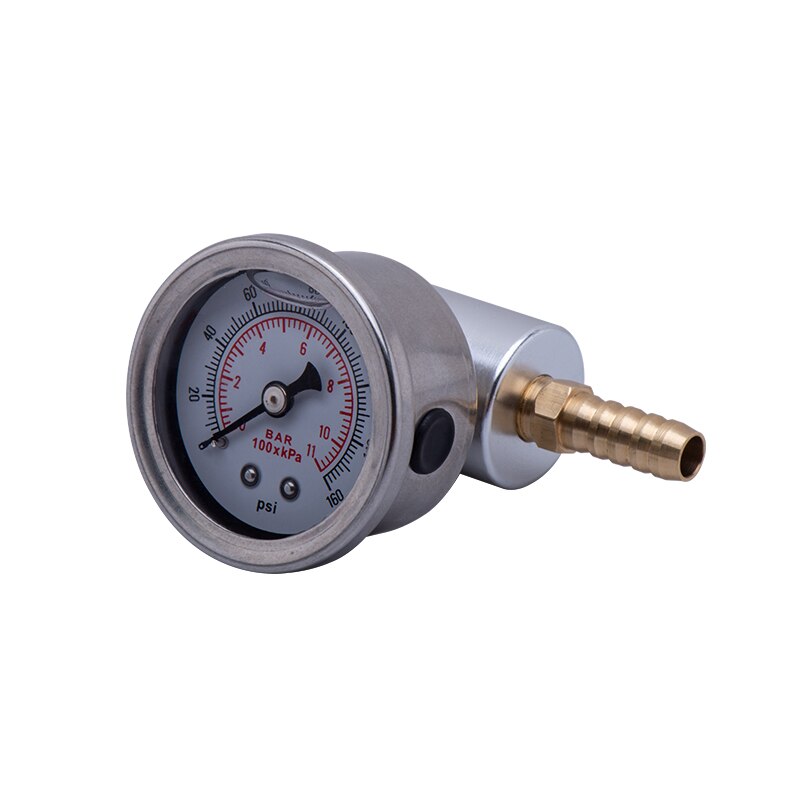 Universal 0-160 psi small oil Pressure Gauge ,1/8 NPT Fuel Pressure Gauge and adaptor kit For fuel injection systems