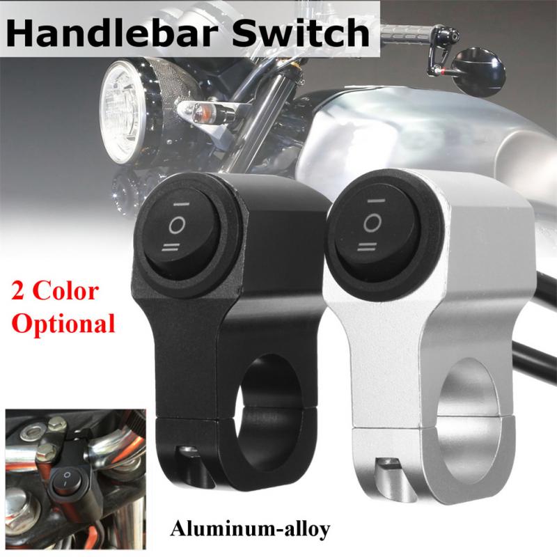 12V Aluminum Alloy Motorcycle Handlebar Switch Modified Handlebar Three-position Waterproof Switch Fog Spotlight Switch Tested