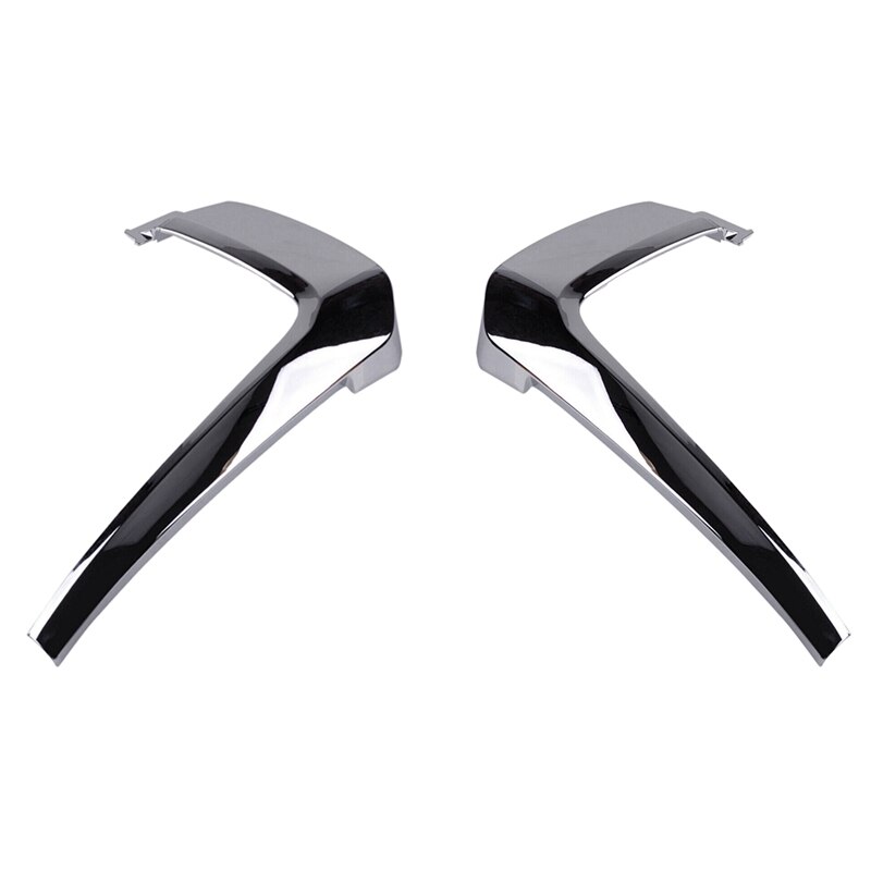 2 Pcs Chrome Front Bumper Cover Trim Decoration Strips for Mitsubishi Outlander 6407A145, Left & Right