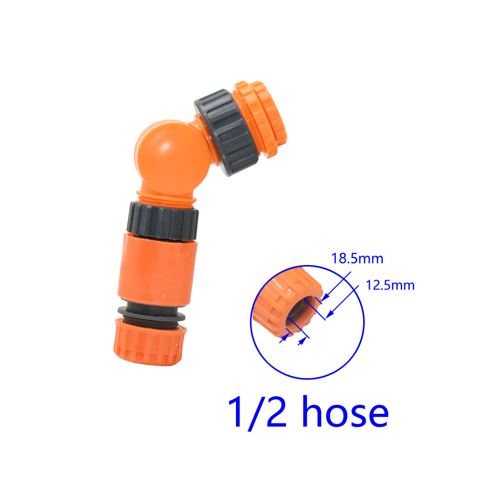 180° Rotatable Water Tap Quick Connector Splitter Faucet Coupler 1/2" 3/4" 1" Thread Port Garden Irrigation Swivel Joint: F