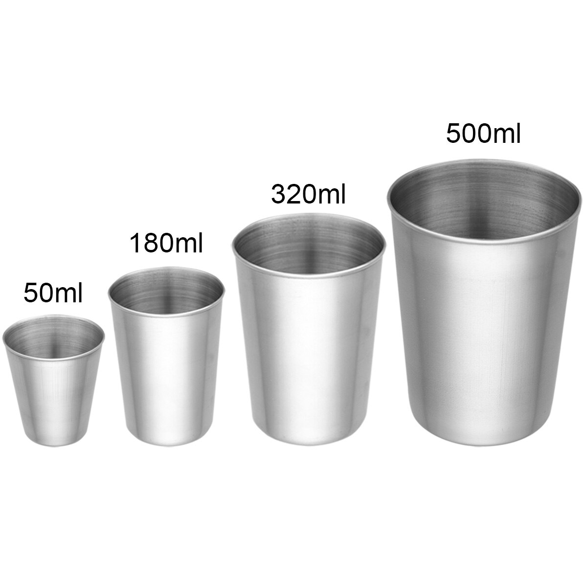 Unbreakable Stainless Steel Drinking Pint Cups Water Tumblers Reusable Drinking Glasses Cups beer cup For Children and Adults