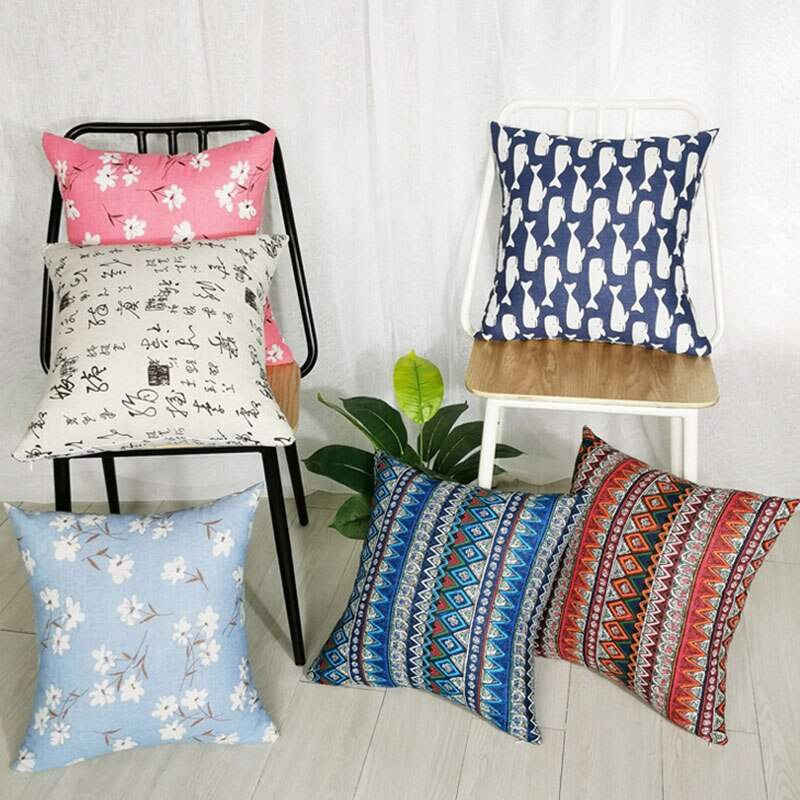 Housse de coussin carrée, taie d'oreiller, décoration de voiture, à la , fournitures pour la maison, 40x40cm