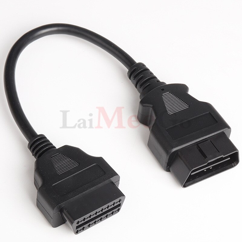 30cm OBD2 16Pin Male to Female Extension Cable Transfer Connector OBD II Cable OBD 2 Adapter Diagnostic Connector