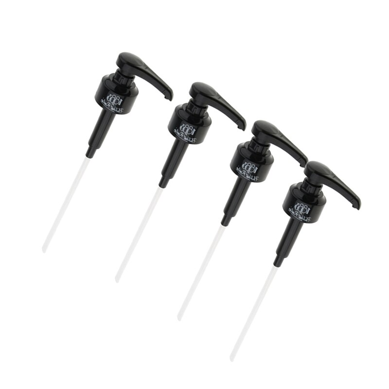 4 stk kaffe 1 liter dispenser sirup pumpe sort væskedispenser til monin sirup 10ml juice flaske dispenser pumpe