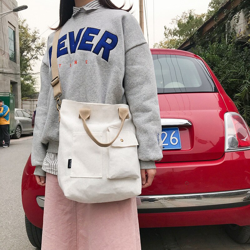 dame épaule sac de messager impression Canva femelle Simple sauvage décontracté étudiant sac plage sac multi-poche bolsa sac à main