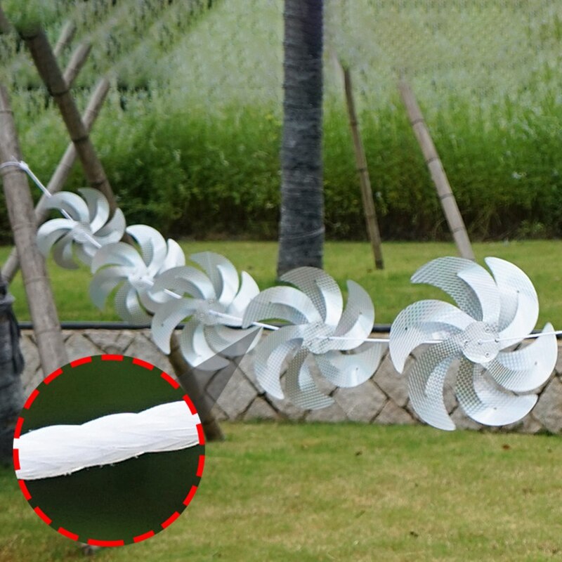 Przeciw ptakom wiatrak odstraszacz ptaków wiatrak srebrny wiatraczek odblaskowy strach na wróble odstraszający napęd wiatrak ciąg