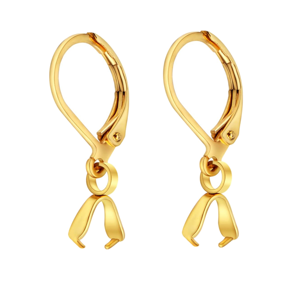 10/20pcs Stainless Steel French Earring Wires Fish Hook Pendant Clasp for DIY Jewelry Craft Making Supplies Accessories Handmade: S / Orange