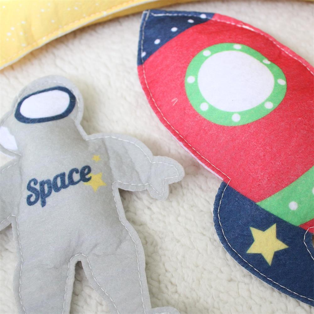 DIY Baby room decorations soft textile decorative hangers clouds stars moon kids toys infant bedroom wall stickers spaceman toys