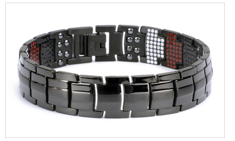 Helbredende magnetisk armbånd mænd/kvinde rustfrit stål 3 sundhedsplejeelementer forbedrer immuniteten, lindrer træthed, slankende produkt: B